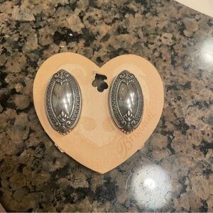 Brighton Silver Tone Clip Earrings NWT Vintage